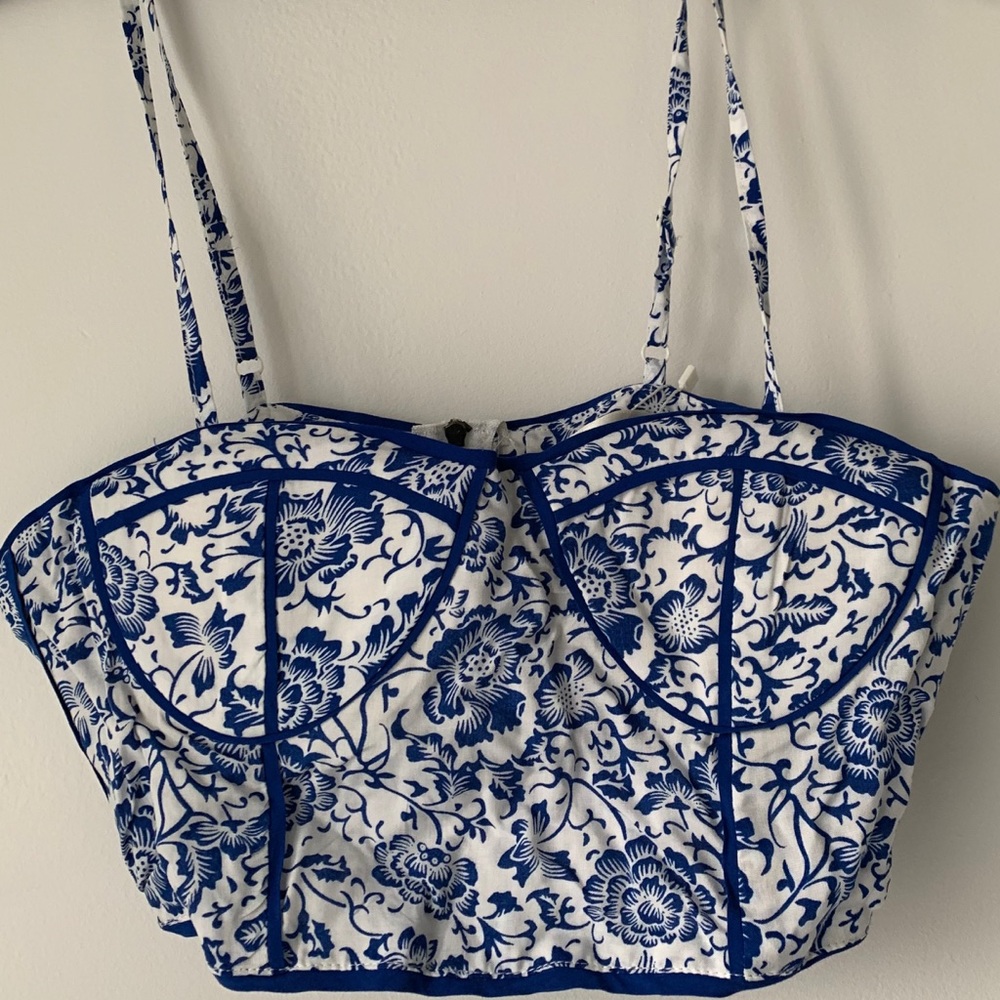 Millau Blu Bustier Bra Top